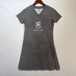 Rene Rofe Womens Size S Pajama Nightshirt Jersey Embroidered Morning Grump Cat